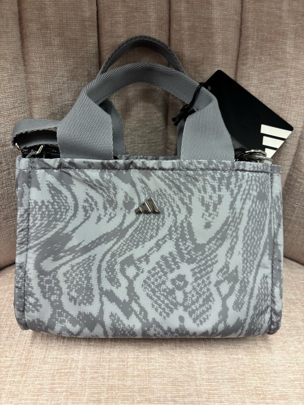 adidas Perf Micro Mini Tote Reptile Halo silver Grey